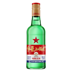 红星 二锅头北京 大二 /小二 清香型白酒 纯粮酒 口粮酒 送礼 52度 500mL 1瓶 大二单瓶