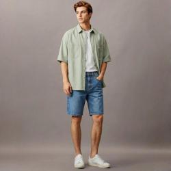 ZARA 水洗做旧工艺经典五口袋设计大容量插袋男式牛仔裤