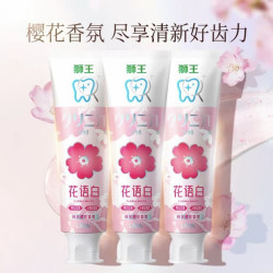 狮王 花语白美白清新樱花牙膏140g*3支