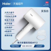 海尔 电吹风机家用负离子可折叠学生宿舍800W速干不伤发电吹风筒