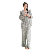 安之伴 100%纯棉 菱花白 XL 睡衣/家居服套装