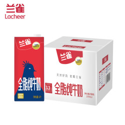 Laciate 唯鲜 高钙全脂牛奶 1L*12盒