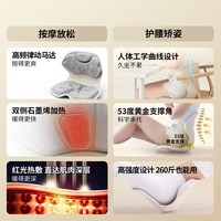 MOJE MH02护腰坐姿椅人体工学设计按摩仪热敷腰部放松靠垫支撑矫正