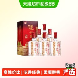 泸州老窖 六年窖头曲 52度整箱装500ml*6瓶 浓香型白酒 五码装