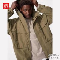 优衣库 男装/男女同款防风连帽外套/夹克户外休闲478231 34 驼色 XL /180/108B