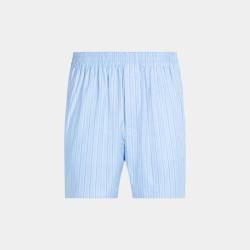SUITSUPPLY 26夏季新品SUITSUPPLY浅蓝色棉条纹直筒休闲短裤