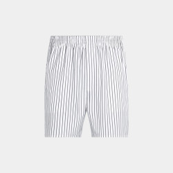SUITSUPPLY 26夏季新品SUITSUPPLY米白色棉条纹直筒休闲短裤