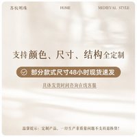 移动端：实木边柜玻璃门置物柜中古风客厅侧柜家用隔断柜小户型收纳展示柜