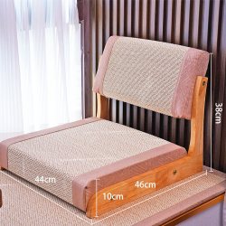 天然竹丝日式榻榻米座椅和室椅飘窗无腿椅阳台矮椅靠背椅子懒人椅