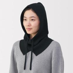 無印良品 MUJI 无印良品 减轻颈部刺痒感 美利奴羊毛混 巴拉克拉法帽