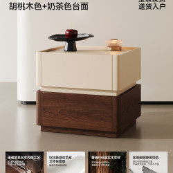 蔓斯菲尔 2026热卖全实木床头柜轻奢高级感家用卧室小型意式极简床边收纳柜