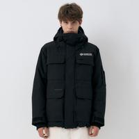 TEENIE WEENIE 小熊 工装羽绒服 防风保暖外套 黑色 L