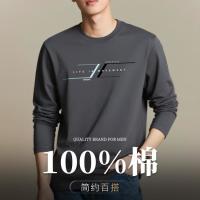 KAISER 男装男式时尚休闲圆领T恤男基微弹日常通勤针织衫