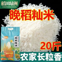 稻田绿洲 长粒香米20斤当季新米正宗农家大米10斤长粒香煲仔饭炒饭