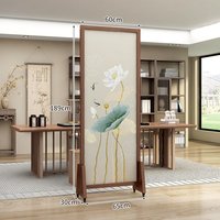 中式荷花屏风隔断2026新款客厅卧室遮挡可移动正对入户门装饰玄关