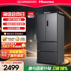 容声 BCD-520E30FNLAE 风冷法式门冰箱 520L