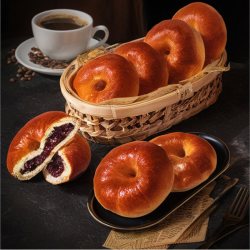 阿华田 可可红豆夹心面包