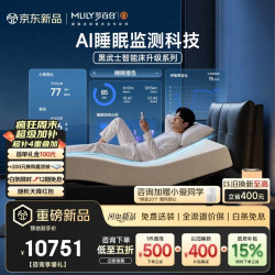 MLILY 【AI睡眠监测】黑武士智能床 真皮按摩床电动床