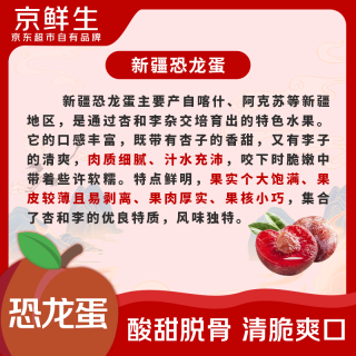 京鲜生 新疆恐龙蛋李子 单果70g+ 2.5斤
