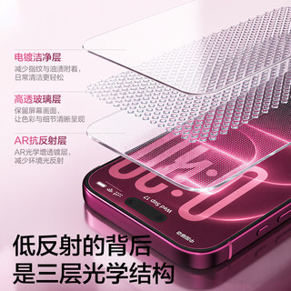 品胜 AR增透抗反光钢化膜 iPhone18ProMax 高清全覆盖