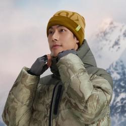 HOKA ONE ONE 男女款冬季美利奴羊毛混纺柔软保暖透气户外运动针织无檐帽