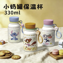迪士尼 儿童保温杯男女孩小学生上学专用水杯316吸管杯便携杯子510ml