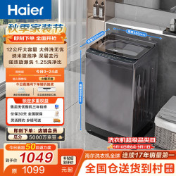 海尔 初色2.0系列 XQB120-BZ20D1 变频波轮洗衣机 12kg 星蕴银