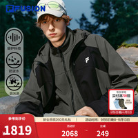 FILA FUSION斐乐潮牌上衣两件套男26冬新款二合一宽松保暖外套防风衣 正黑色-BK M 170/92A/M