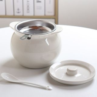 厨房陶瓷猪油罐食品级耐高温大容量带盖密封辣椒油泼辣子专用罐