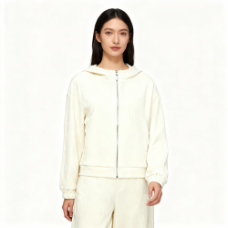 李宁 女子春季运动时尚系列透气宽松百搭开衫连帽卫衣AWDU046-B品