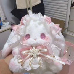 洛丽塔高颜值新款兔子包包全套小花碎布可爱女生斜挎包珍珠毛绒