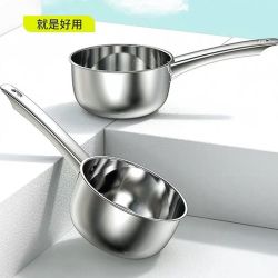 不锈钢加厚水勺子水瓢长柄水舀子水壳水漂当奶锅汤锅