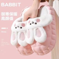 网红可爱毛绒高颜值冬天两用棉拖鞋女超软厚底内胆可拆卸家居防滑
