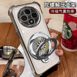 汇客凡品 适用oppoa3pro电镀四角防摔解压旋转陀螺支架手机壳