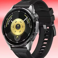华为 WATCH GT 6 智能手表 46mm 雅丹黑 氟橡胶表带(北斗、GPS、血氧)