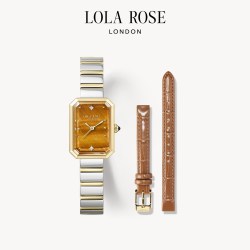 LOLA ROSE LolaRose罗拉玫瑰方糖小棕表女士手表腕表时尚高级