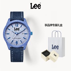 Lee 正品手表女牛仔丹宁系列学生高中考试初中生专用指针手表礼物
