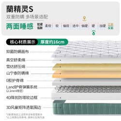 雅兰 儿童床垫5A黄麻护脊0胶硬乳胶弹簧席梦思兰蓝蘭精灵