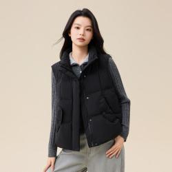 雪中飞 女式羽绒马甲立领设计防风简约潮流穿搭秋冬