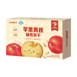 江中 食疗贝朵元苹果黄芪饼干低糖高钙独立包装零食336g（12g*28包）