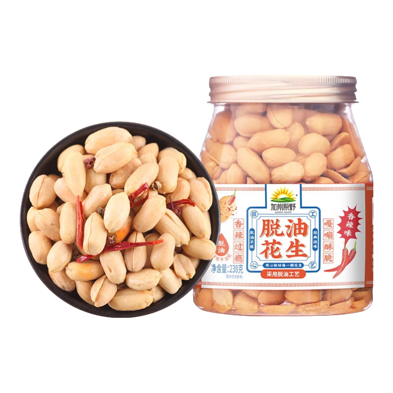 加州原野 原味花生 500g*3袋