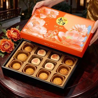 华美 感恩月金秋如意630g广式蛋黄莲蓉月饼多口味中秋送礼