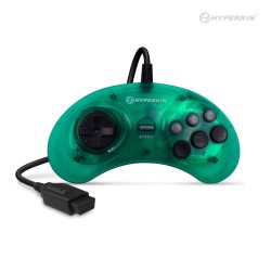 Hyperkin GN6型号Genesis游戏手柄 有线连接1.8m 八向方向键六个按键 触摸板设计 复古游戏机专用