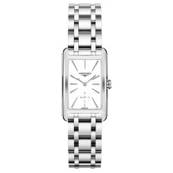 LONGINES 瑞士浪琴黛绰维纳系列石英女表钢带方糖奢华女士手表礼物