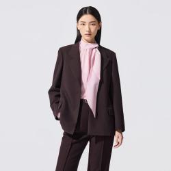 LANCY 朗姿2026春气质复古通勤西装外套女戗驳领显瘦商务西服