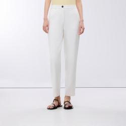 LANCY 朗姿LIAA.通勤直筒西装裤高腰九分小脚裤白色萝卜裤女