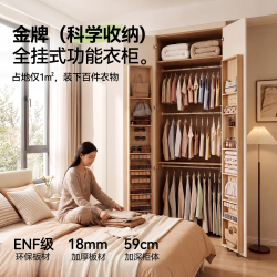 金牌厨柜 金牌衣柜全屋定制衣帽间柜子轻定制家装家具简易收纳衣柜卧室家用