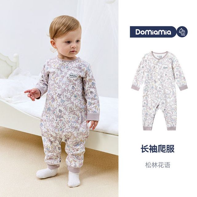 DOMIAMIA 婴儿衣服连体衣秋冬爬服宝宝家居服0-3岁空调房婴儿服 90cm 【推荐身高 80-92cm