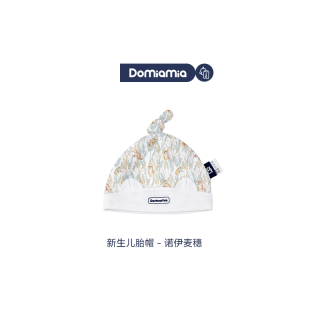 DOMIAMIA 婴儿胎帽新生儿帽子0-6月初生宝宝帽子满月百天拍照头饰 诺伊麦穗 36cm