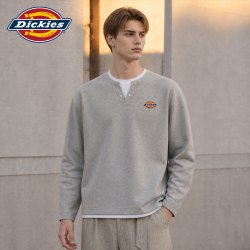 Dickies 假两件卫衣男款2026新款男装秋季外套重磅男士秋上衣长袖J